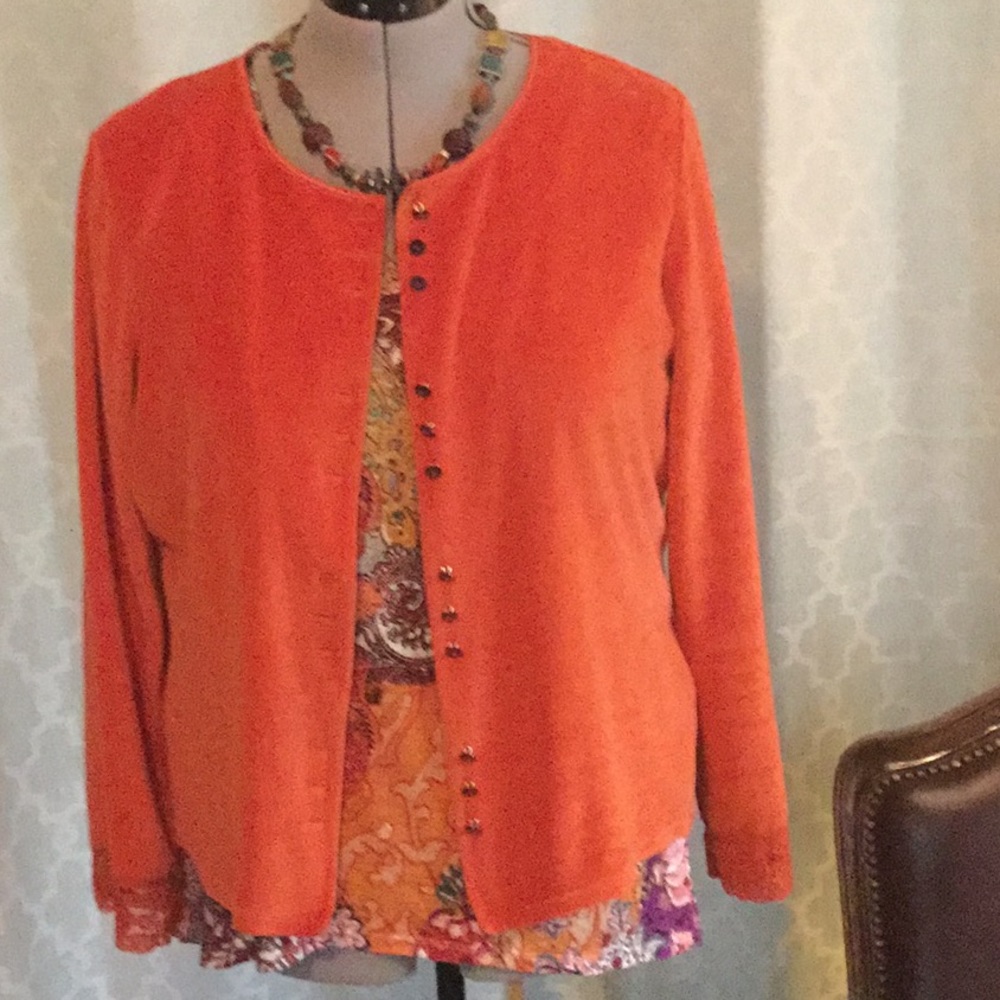 J.Jill velour cardigan